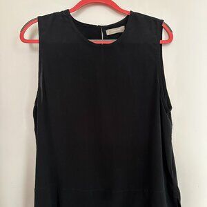 Everlane black silk tank